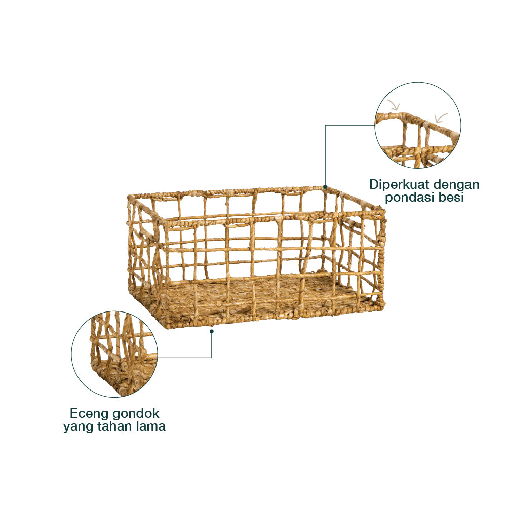 Mave Water Hyacinth Storage Basket