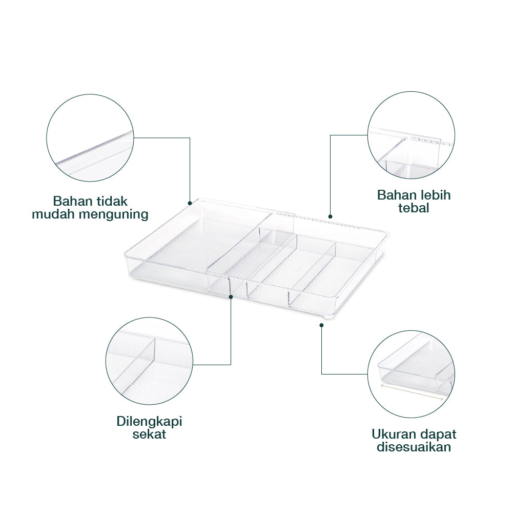 Ruby Expandable Clear Organizer