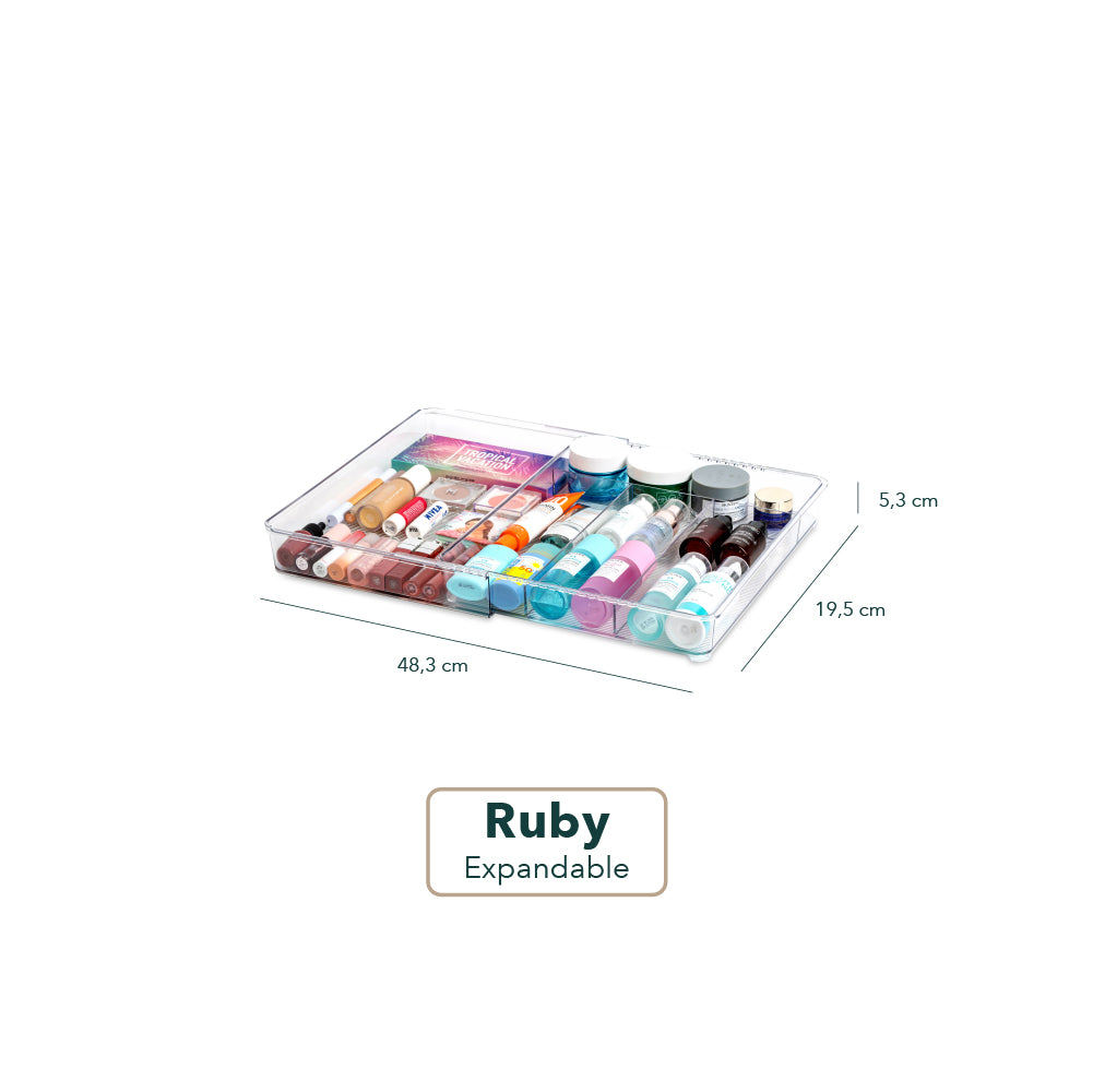 Ruby Expandable Clear Organizer