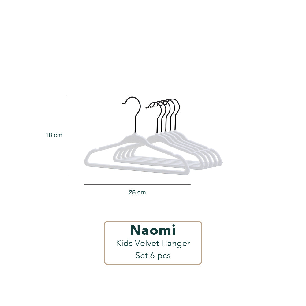 Naomi Kids Velvet White Hanger