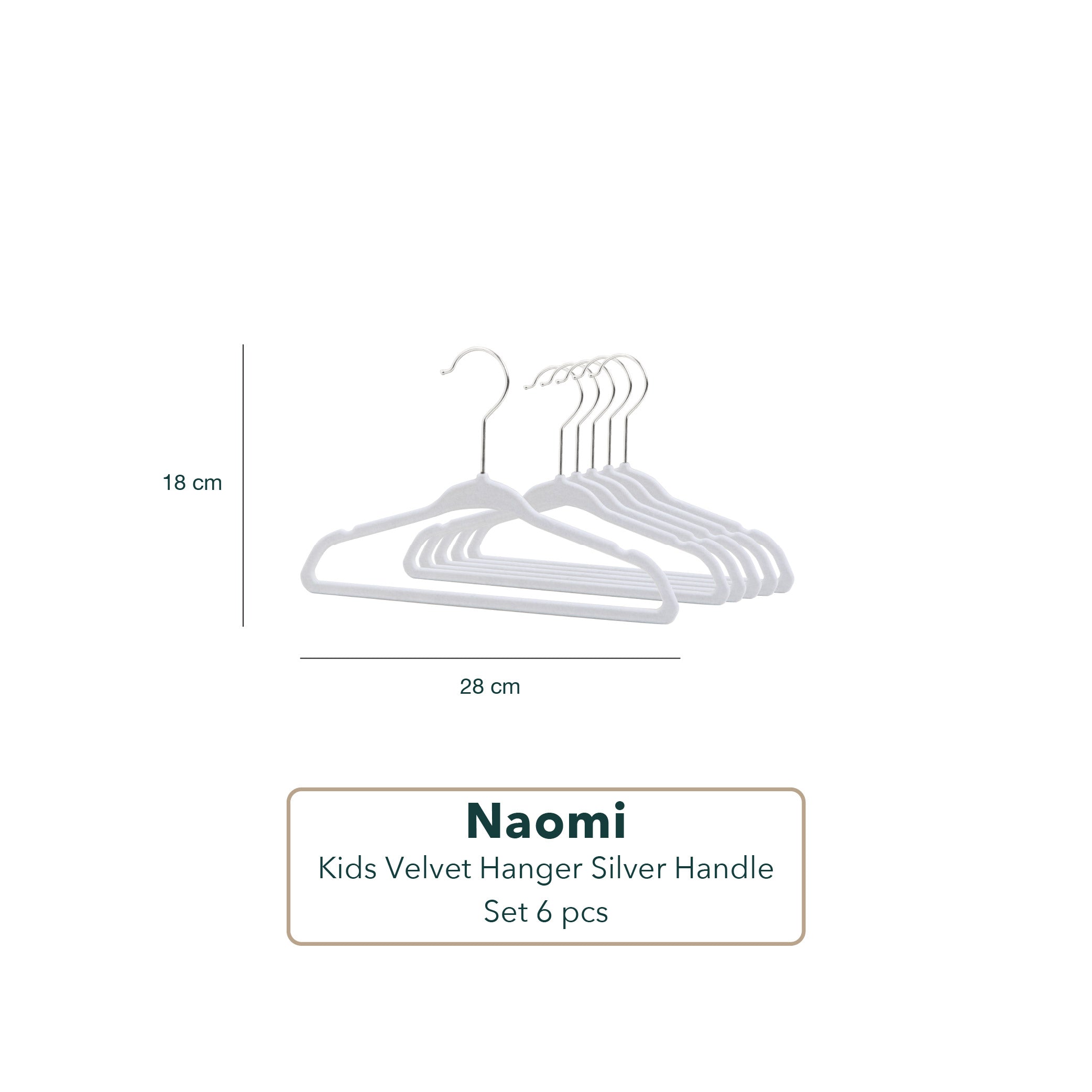 Naomi Kids Velvet White Hanger