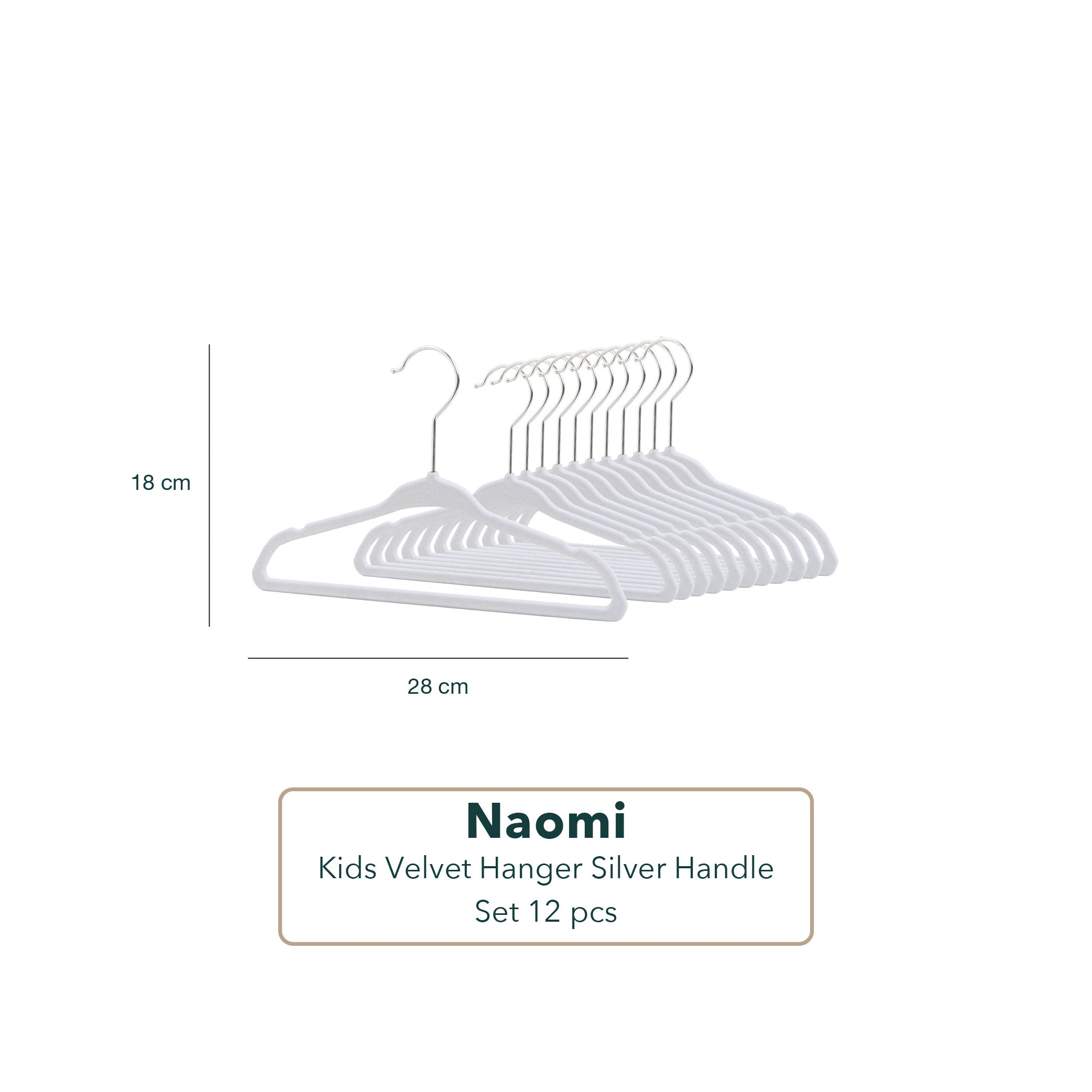 Naomi Kids Velvet White Hanger